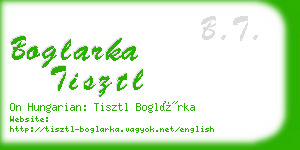 boglarka tisztl business card